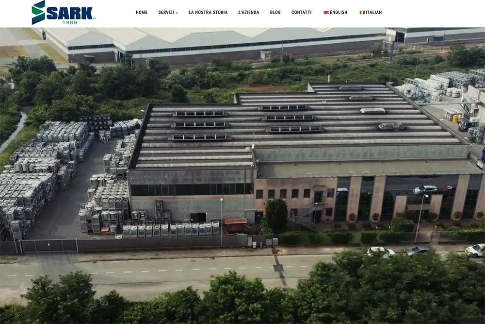 Sito web di Sark Srl, azienda di Parona, progettato e realizzato da JumpCreative